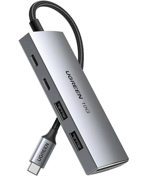 UGREEN USB C Hub 10Gbps, 4 Ports Aluminum USB C 3.2 Splitter With 2 USB-C and 2 USB-A Data Ports, Type-C Multiport Adapter For Thunderbolt Macbook