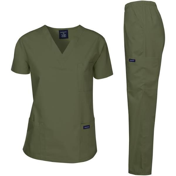 Dagacci Scrubs Medical Uniform Women and Man Scrubs Set Medical Scrubs Top and Pants