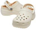 Crocs Women's Classic Platform Lined Clog; White, W9