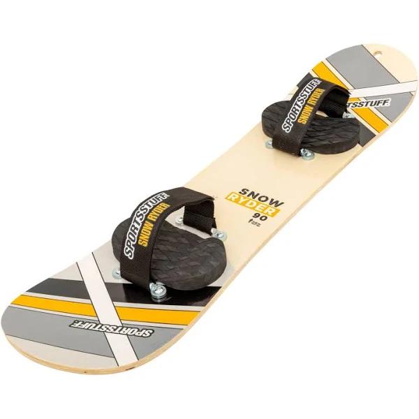 Sportsstuff Snow Ryder Hardwood Snowboard with Velcro Bindings, Multiple