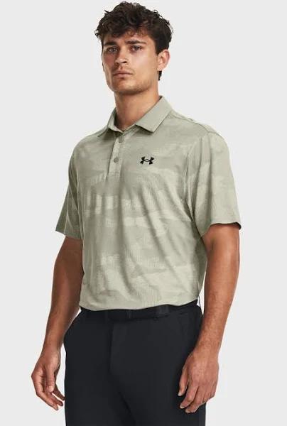 Under Armour Playoff 2.0 Jacquard Golf Polo Shirt - Grove Green/Olive Tint, XL