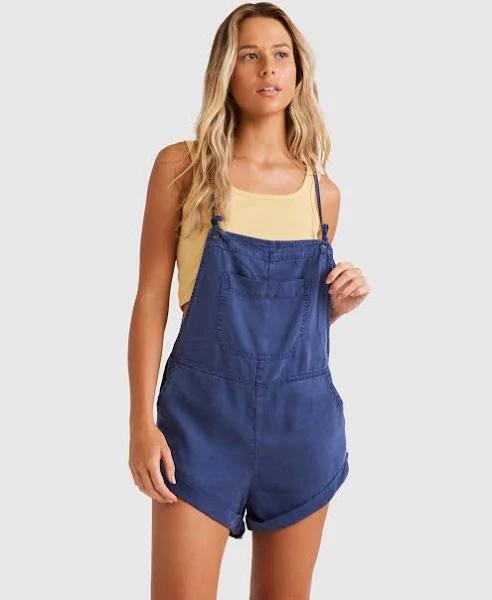 Billabong Women's Wild Pursuit Overalls - I Sea Indigo- Size XS/6