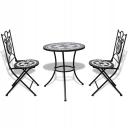 vidaXL - 3 Piece Bistro Set Steel - Greyish White