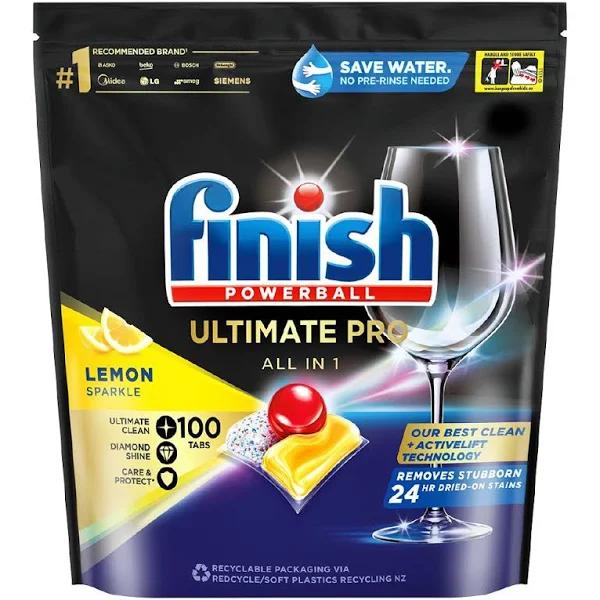 Finish Ultimate Pro Dishwashing Lemon Sparkle 100 Tablets