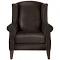 Classic Wing Leather Armchair Chocolate Brown by Freedom