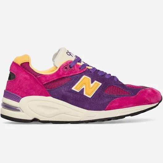 New Balance Purple & Yellow Made in USA 990v2 Sneakers