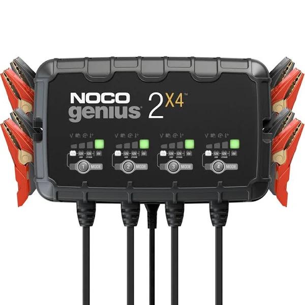 NOCO GENIUS2X4 Battery Charger - 4-Bank, 8-Amp 6v/12v