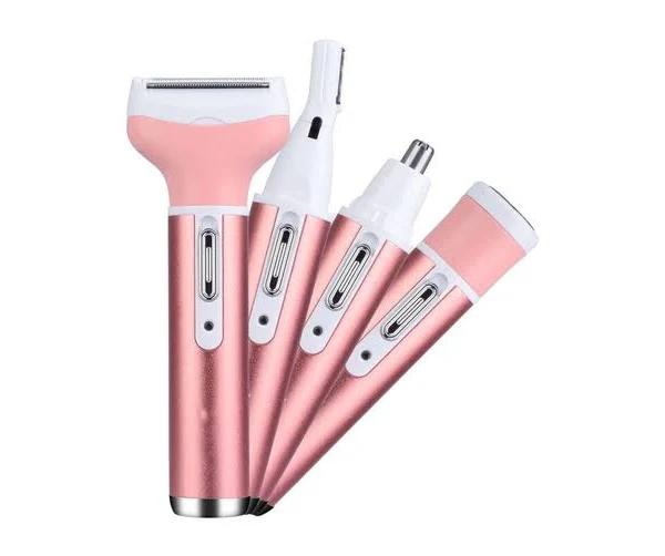 4 in 1 Rechargeable Lady Shaver Razor Eyebrow Trimmer Body Underarm Groomer Electric Epilator Hair Removal Bikini Shaving