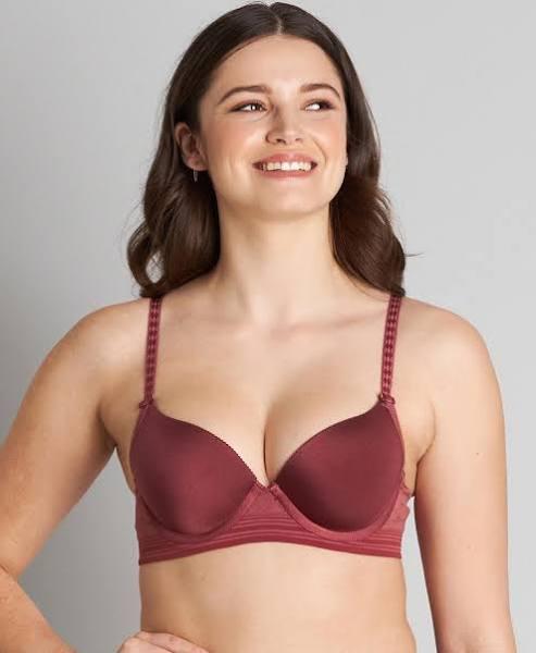 David Jones Bendon Body Contour Bra in Oxblood Red, Size 12C