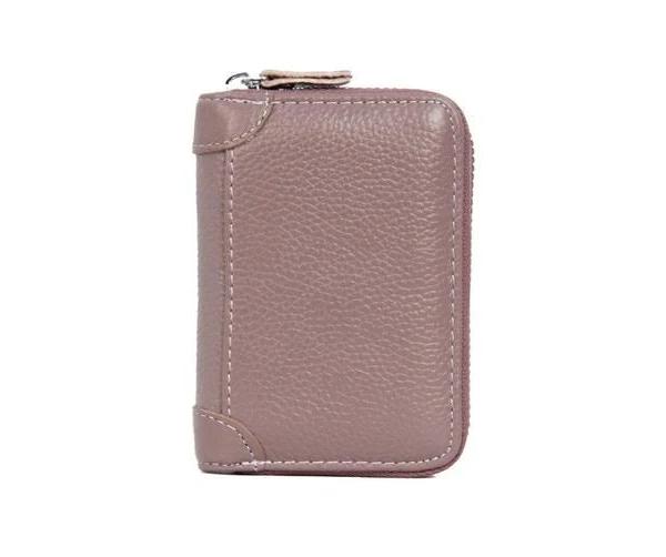 Men's Credit Card Holder Leather Wallet Business Case Slim ID Purse Purple