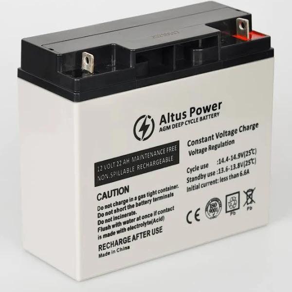 Altus 12V AGM Battery Deep Cycle SLA Lead Acid Battery Replacement (12V 22ah)