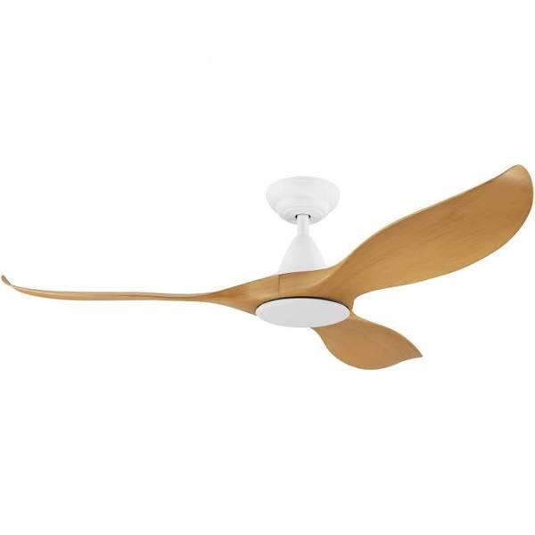 Eglo Noosa 52in 132cm DC Ceiling Fan - White with Bamboo Finish