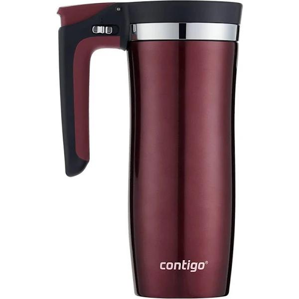 Contigo Autoseal Handled Vacuum-Insulated Stainless Steel Travel Mug With Easy-clean Lid, 470ml, Gunmetal