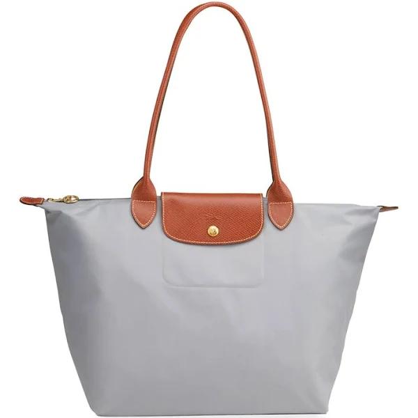 Longchamp Le Pliage Large Nylon Tote Shoulder Bag ~NWT~ Grey