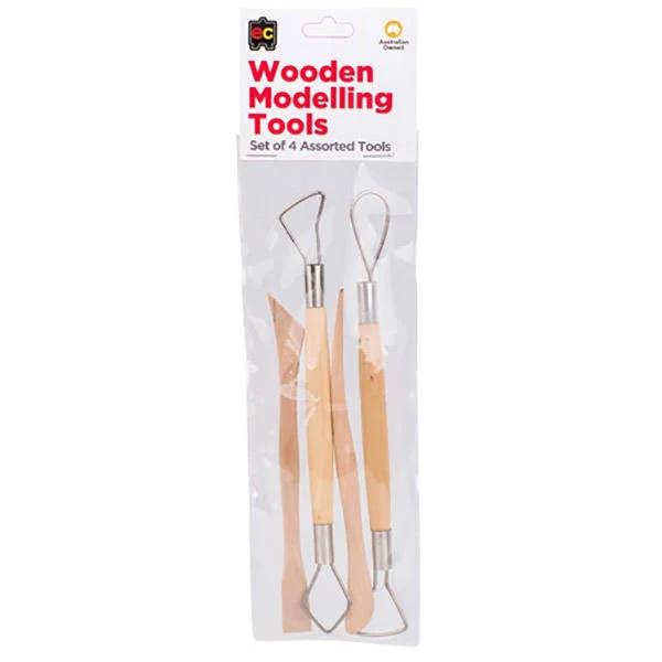 Wooden Modelling Tools - Set of 4