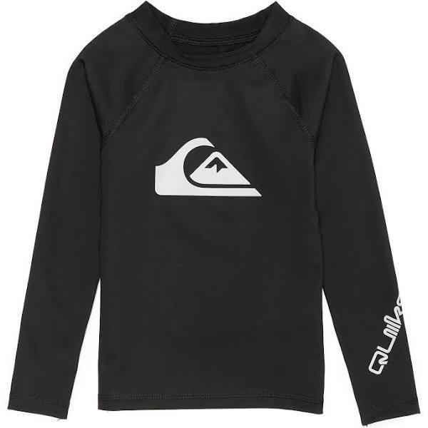 Quiksilver Boys' All Time Long Sleeve UPF 50 Rash Guard Toddler Shirt - Black 5 - Swimoutlet.com