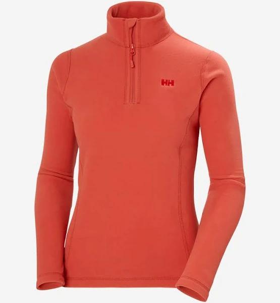 Helly Hansen Womens Outdoor W Daybreaker 1/2 Zip Fleece, Poppy Red - 101 Poppy Red | Size XL