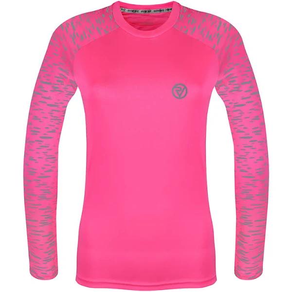 REFLECT360 Women's Long Sleeve Running Top by Proviz, Pink / 18