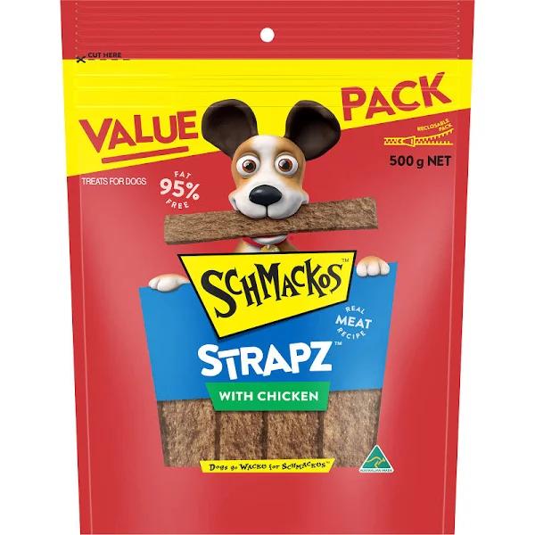 Schmackos Chicken Strapz Dog Treats - 500g