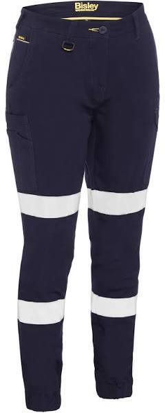 Bisley Womens Taped Cotton Cuffed Cargo Pants - BPL6028T Navy / 20