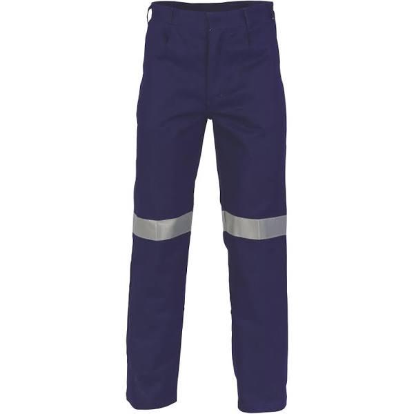 DNC Cotton Drill Pants with 3M R/Tape - Navy - 107R