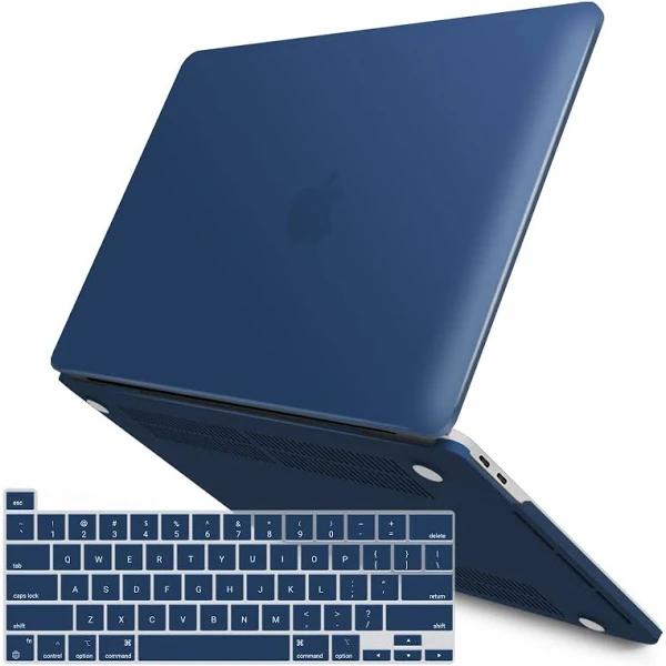 Navy Blue Macbook Pro 13 Inch 2020 A2338 A2251 A2289 Matte Shell Case Keyboard Cover Touch Bar