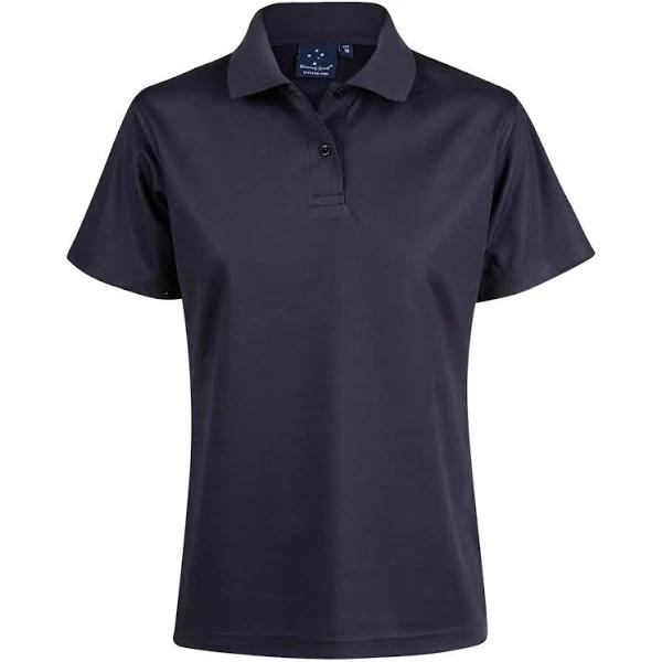 Vine | Ladies Plain CoolDry Short Sleeve Polo Shirt Navy 8