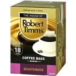 Robert Timms Decaffeinated Coffee Bags 105g 18 Pack