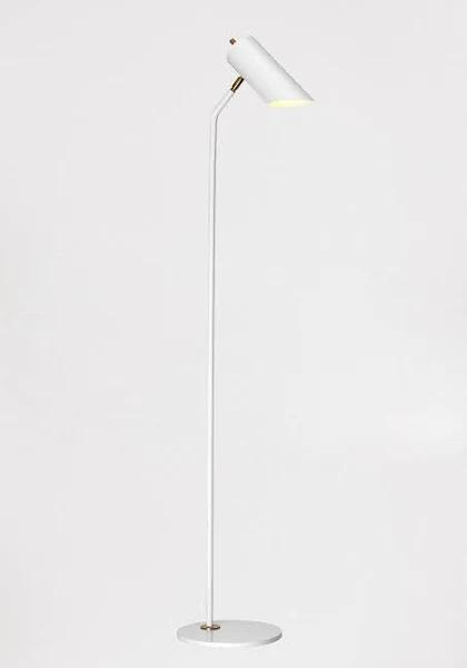 Elstead Quinto Floor Lamp - White/Aged Brass