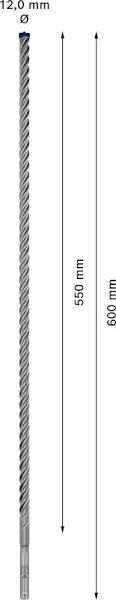 Bosch Expert SDS Plus-7x 12x550x615 mm Reinforced Concrete Drill Silver