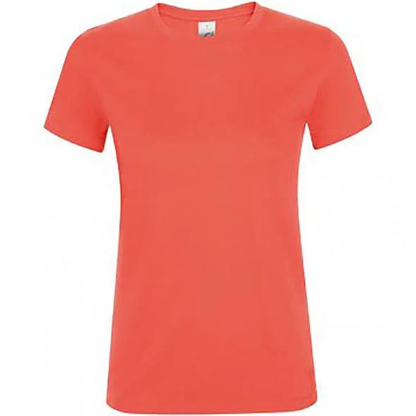 SOLS Womens/Ladies Regent Short Sleeve T-Shirt (Coral) (XL)