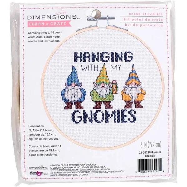 Dimensions Gnomies Counted Cross Stitch Kit, 72-76290