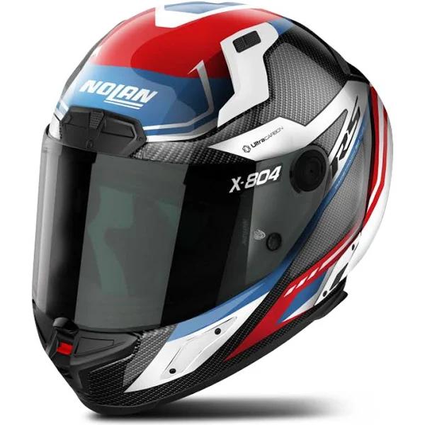 Nolan X-804 RS U.C. Helmet Maven (Carbon White/Red/Blue)