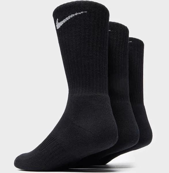 Nike Cotton Cushion Crew Socks (3 Pair) - Black