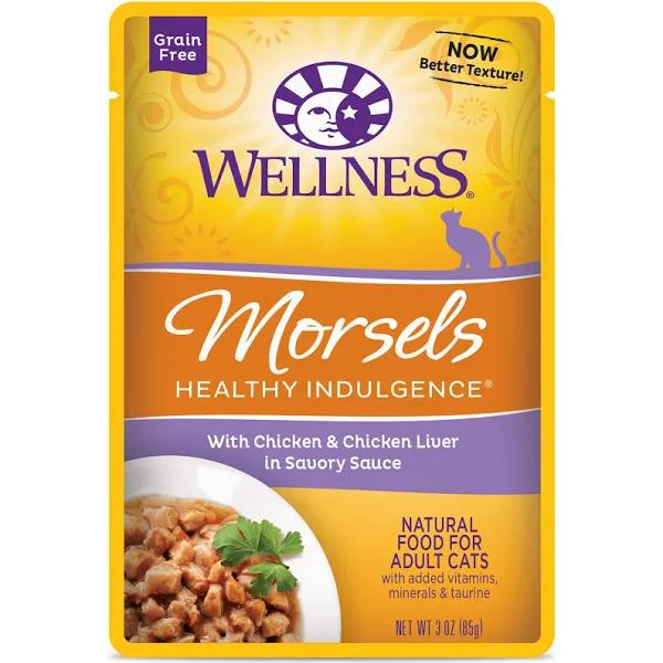 Wellness Healthy Indulgence Chicken & Liver Morsels Size 85gx12