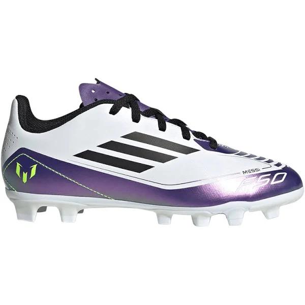 Adidas F50 Club Messi Kids Football Boots White/Black US 6