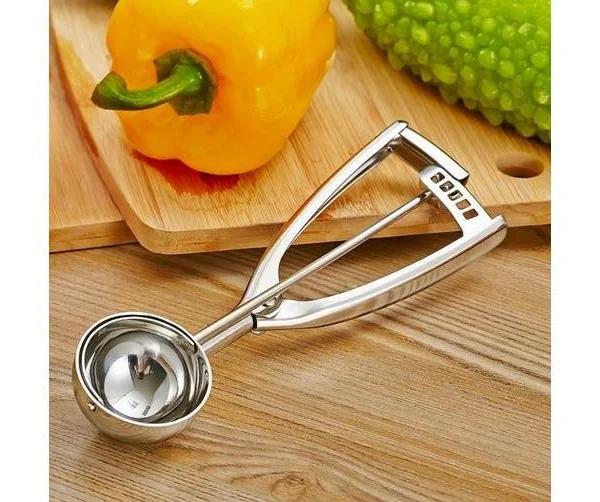 Stainless Steel Ice Cream Spoon Scooper Fruit Scoop, Specification: 50mm