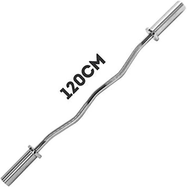 JMQ Fitness Bar Bell Barbell Bar 50mm Exercise Weight Bench Press Gym Home - 50mm 1.2m EZ Curl Bar