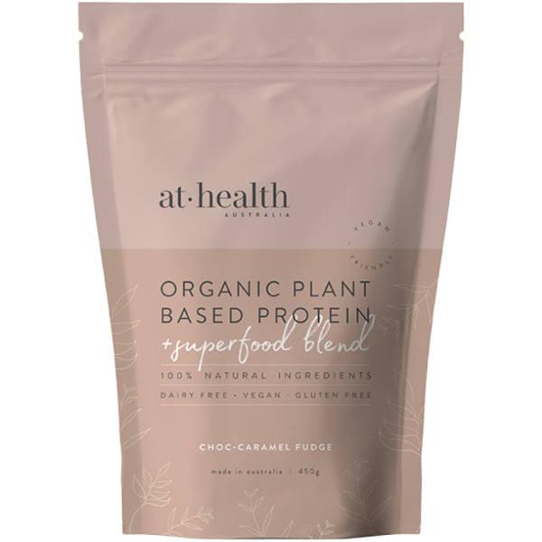 at Health Organic Plant Based Protein Choc Caramel Fudge 450g