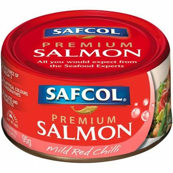 Safcol Premium Mild Red Chilli Salmon 95g x 12