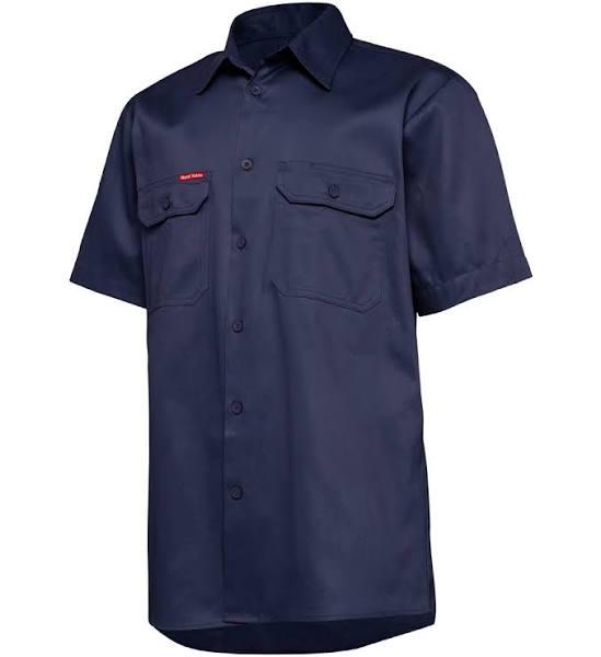 Hard Yakka Short Sleeve Lightweight Vented Shirt Navy L