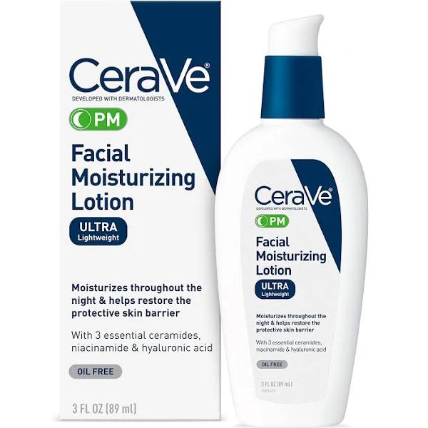 CeraVe Moisturizing Facial Lotion Pm, 3 Ounce