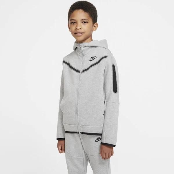 Nike Boys Sportswear Tech Fleece Full-Zip Hoodie Grey XS