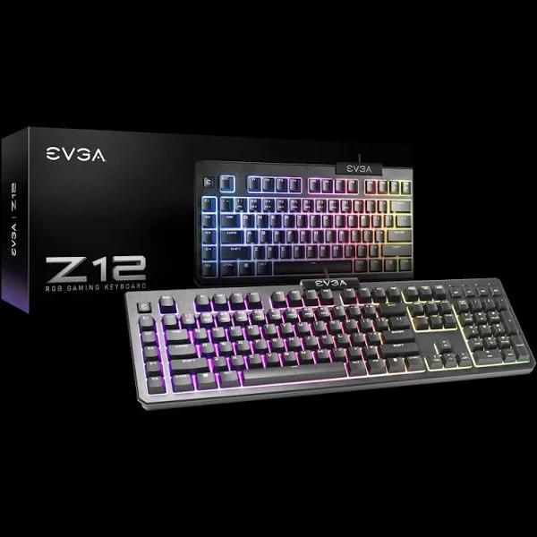 EVGA Z12 RGB Gaming Keyboard, RGB Backlit Led, 5 P