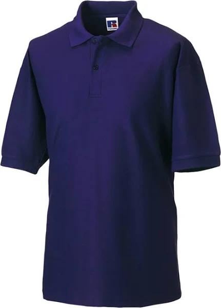 Jerzees Russell Mens Classic Short Sleeve Polycotton Polo Shirt Purple S