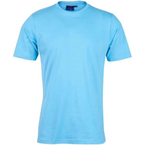 Ballad | 100% Cotton Semi Fitted Mens Plain Tshirt Light Blue XL