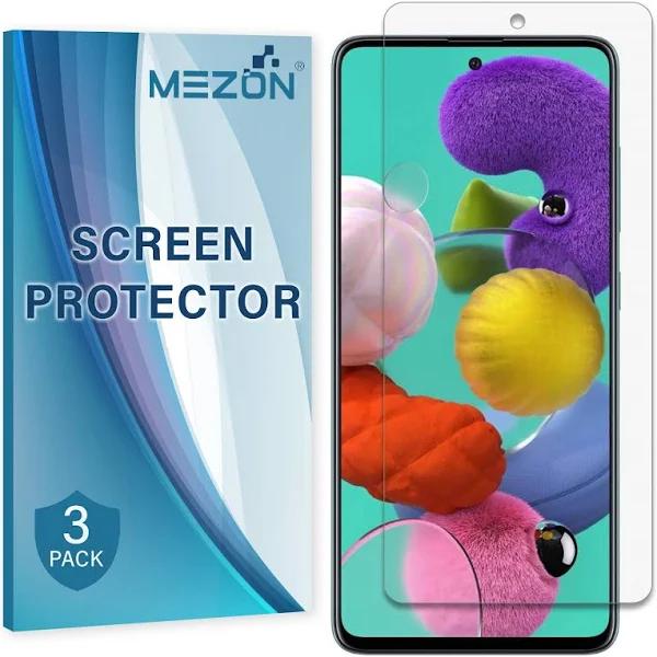 [3 Pack] MEZON Samsung Galaxy A51 Anti-Glare Matte Screen Protector Case Friendly Film (A51, Matte)