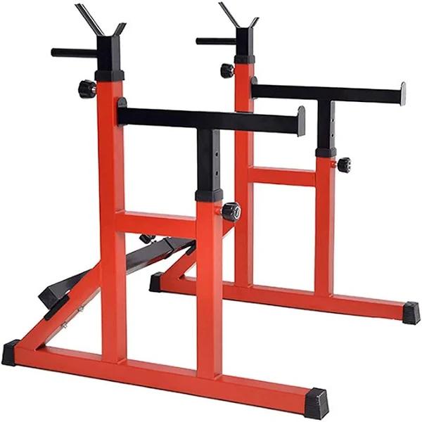 Squat Rack Barbell Rack Dip Station Home Fitness Gym Bench Press Bar Weight Lifting Strength Training