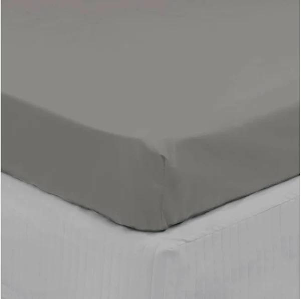 Algodon 300TC Cotton Fitted Sheet Long Single Size Charcoal