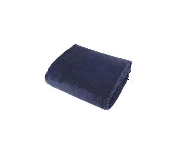 Electric Heated Blanket Car Truck Throw Rug Travel Camping 12V DC Auto Pad [Colour: NAVY BLUE]